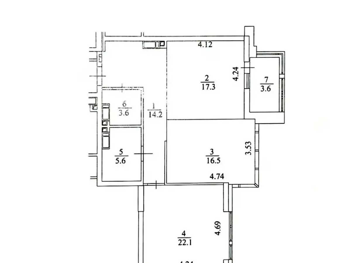Квартира на вул. Андрія Верхогляда, 28 в Києві, ID 322064, фото №22