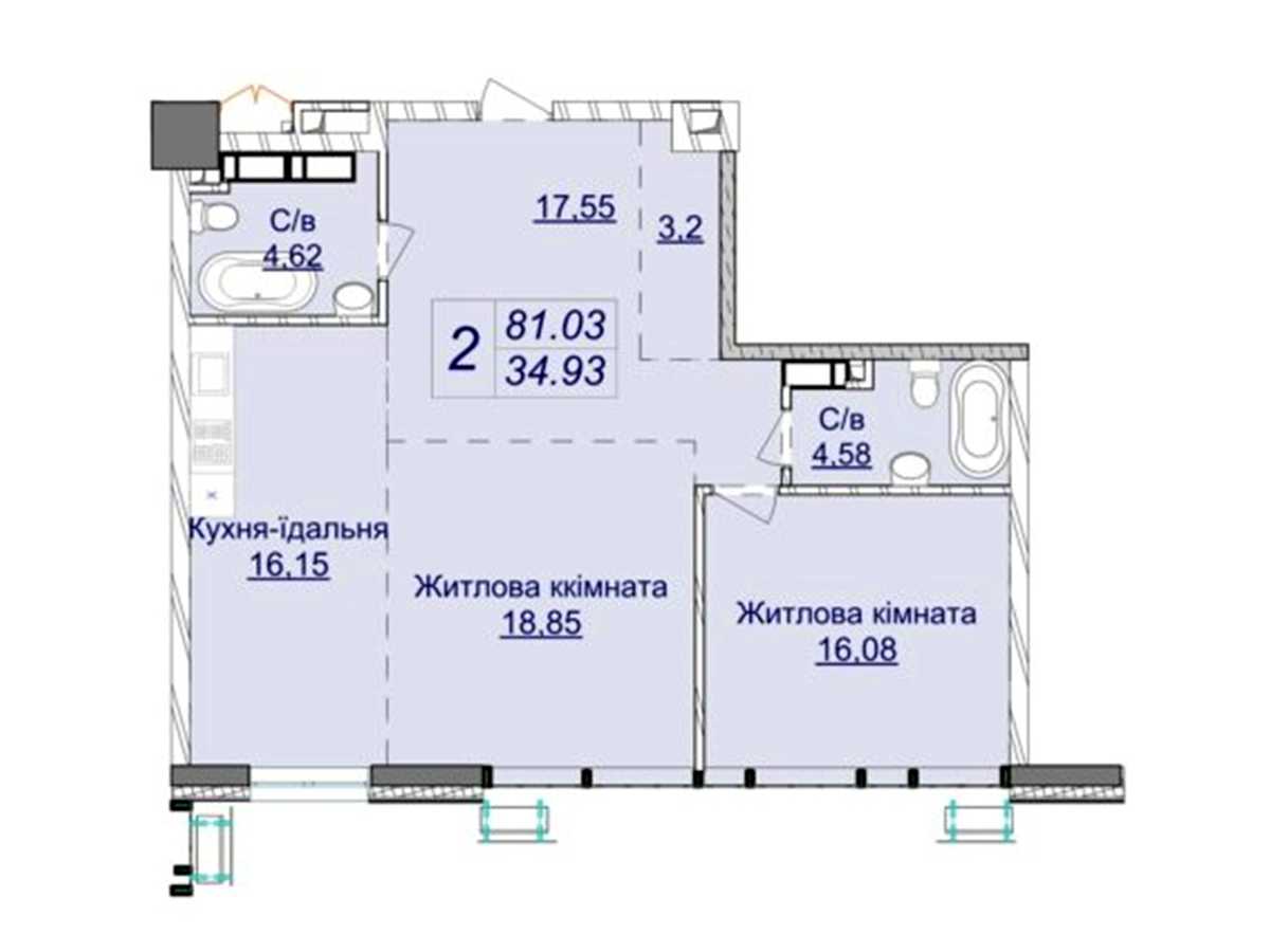 Квартира на вул. Андрія Верхогляда, 7 в Київ, ID 321920, фото №4