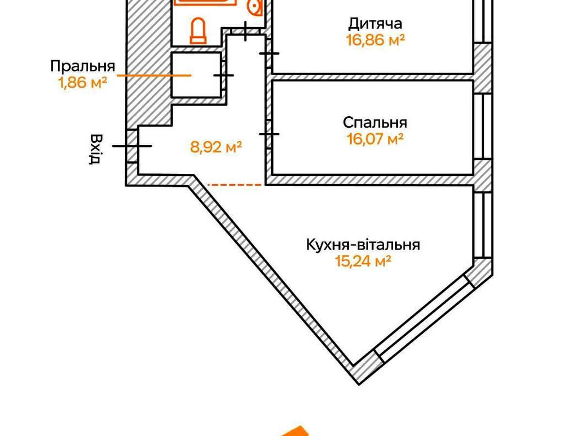 Квартира на вул. Митрополита Василя Липківського, 16Г в Києві, ID 393547, фото №25