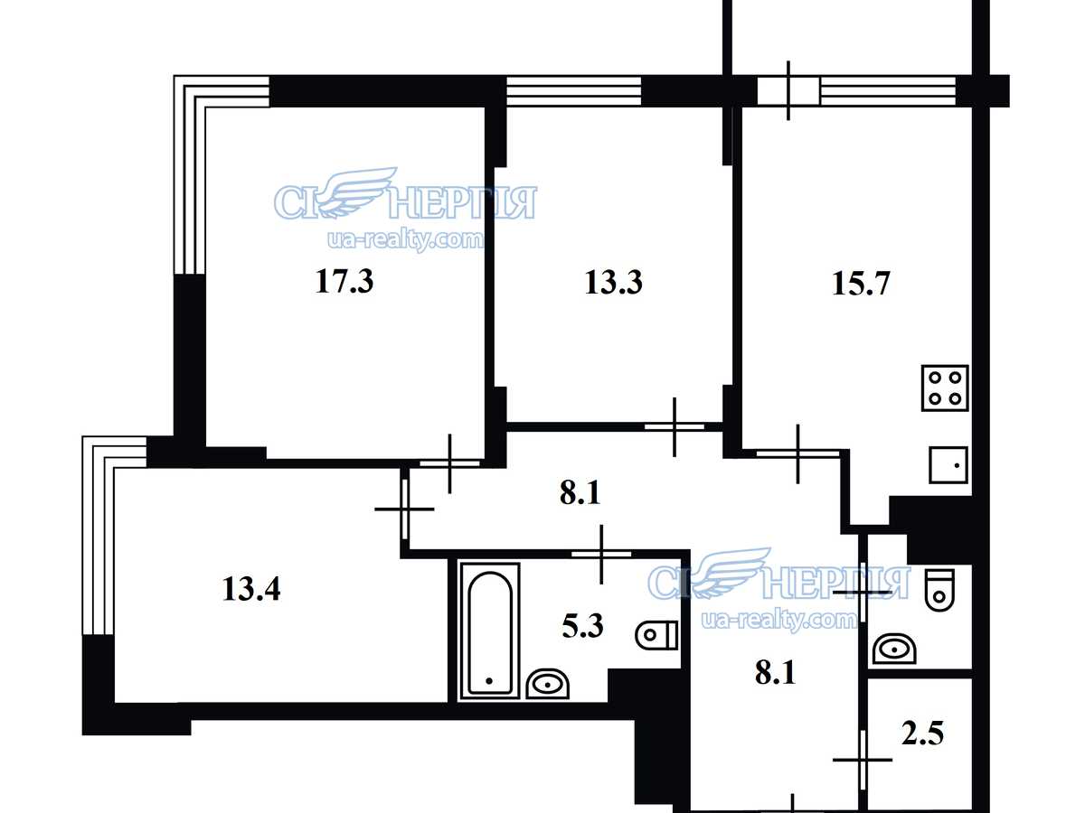 Квартира на вул. Олександра Олеся, 13 в Києві, ID 320946, фото №17