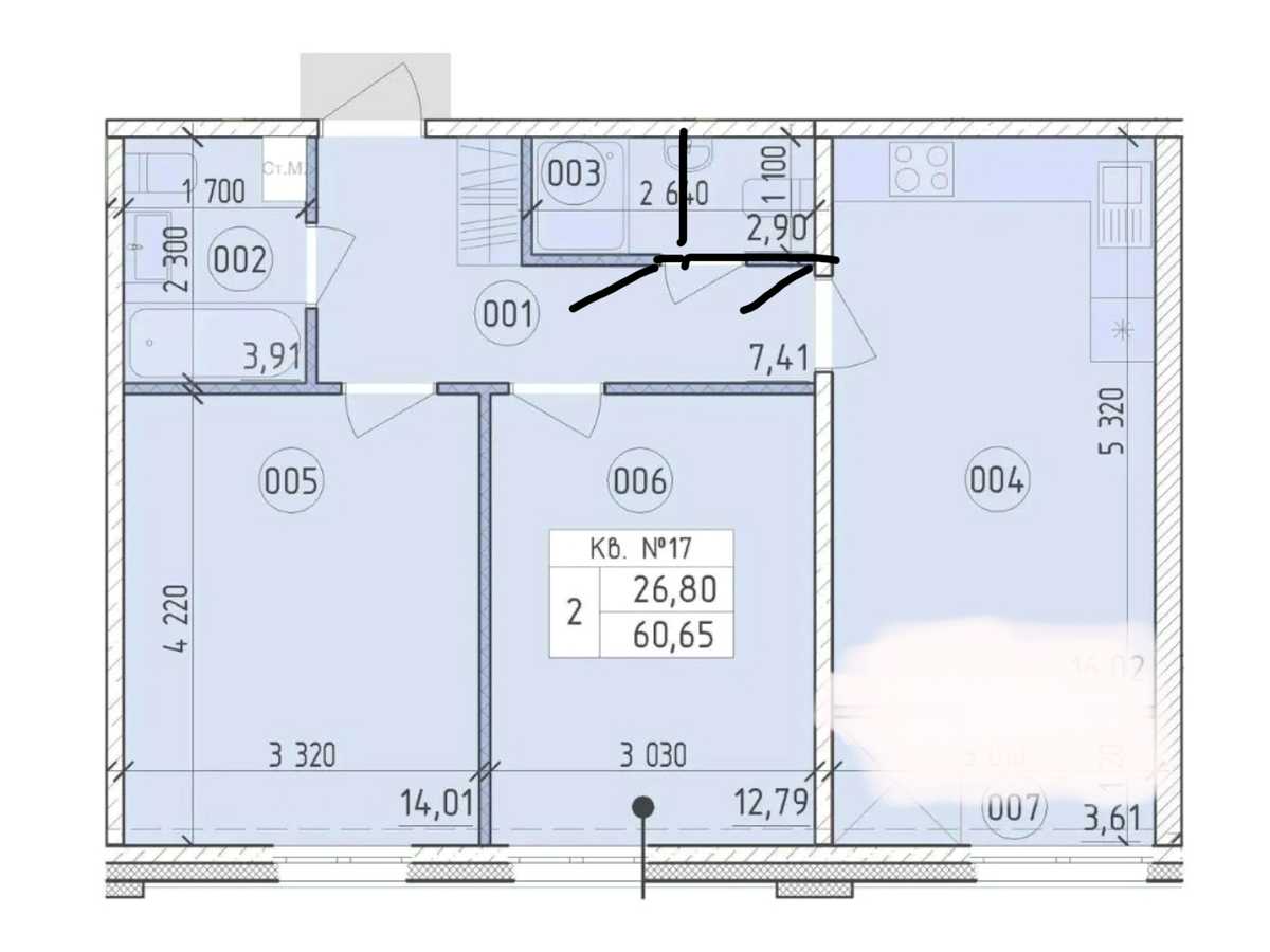 Квартира на вул. Михайла Максимовича, 26-Д в Києві, ID 323618, фото №17