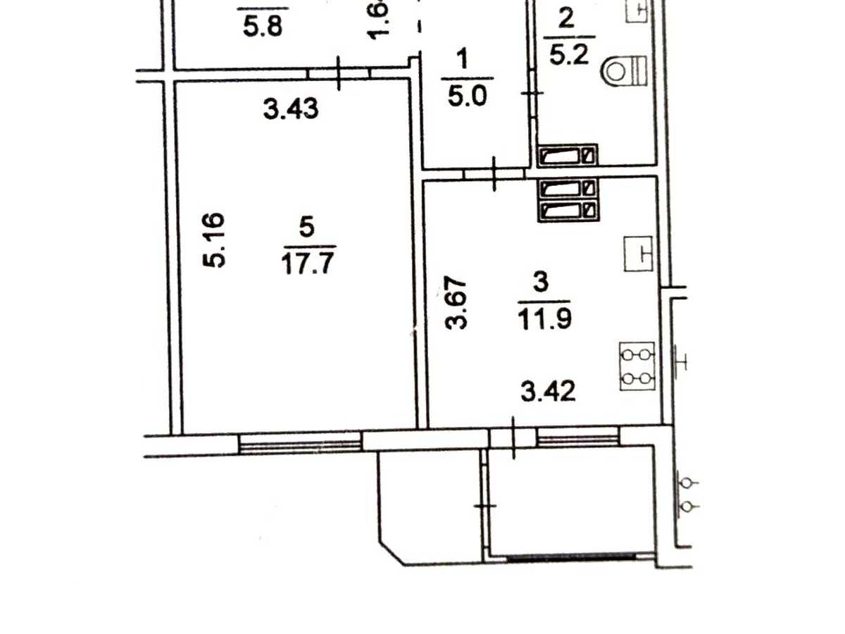 Квартира на вул. Урлівська, 34-А в Києві, ID 350717, фото №18