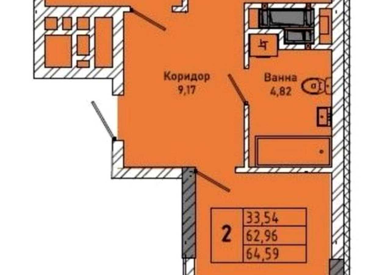 Квартира на вул. Івана Миколайчука, 38 в Львів, ID 326209, фото №2