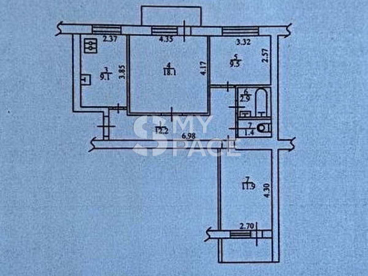 Квартира на Харківське шосе, 21/6 в Києві, ID 393218, фото №14