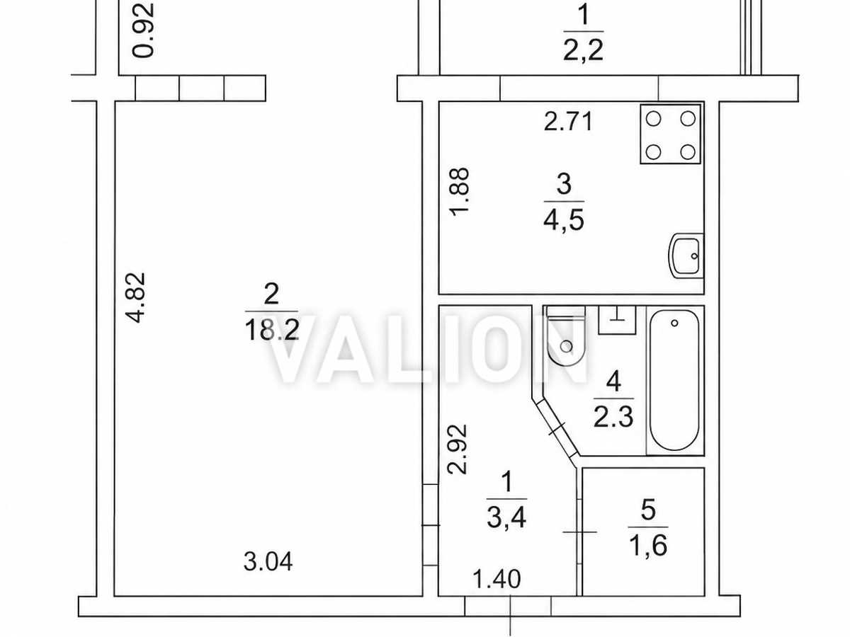Квартира на вул. Копилівська, 21 в Києві, ID 328796, фото №14