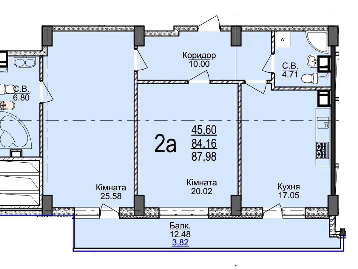 Квартира на бульв. Шевченка в Черкасах, ID 387952, фото №3