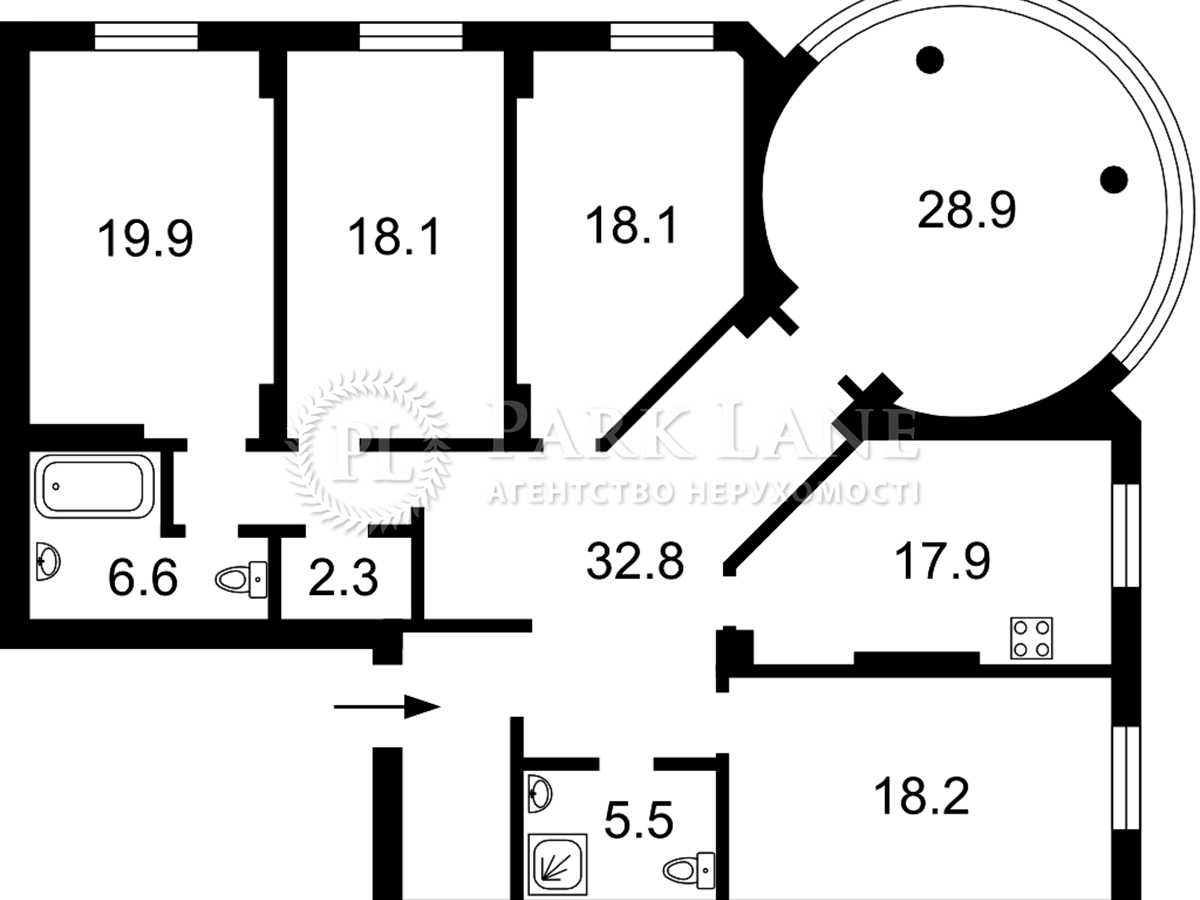 Квартира на вул. Дмитрівська, 75 в Києві, ID 393207, фото №3