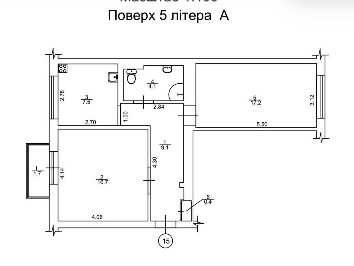 Квартира на вул. Волоська, 46/32 в Києві, ID 339817, фото №11