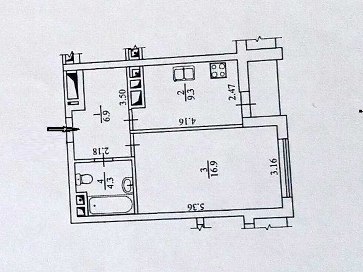 Квартира на вул. Ованеса Туманяна, 3 в Києві, ID 392762, фото №18