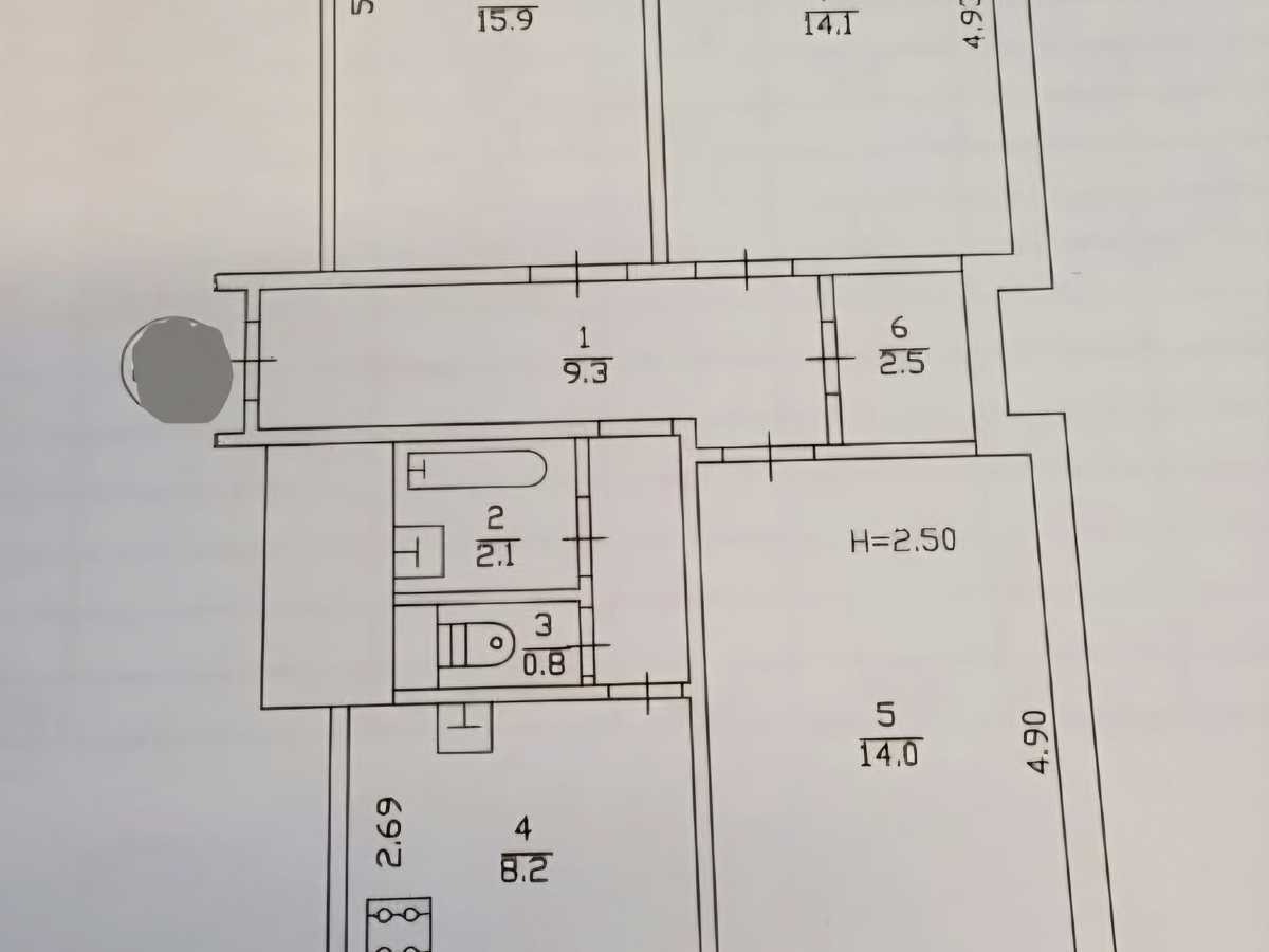 Квартира на просп. Голосіївський, 19 в Києві, ID 462049, фото №19