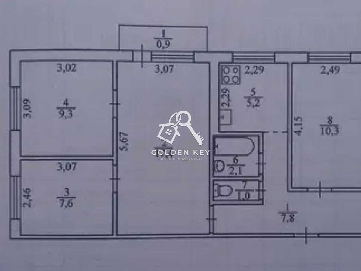 Квартира на вул. Петра Калнишевського, 17 в Кривому Розі, ID 390222, фото №24