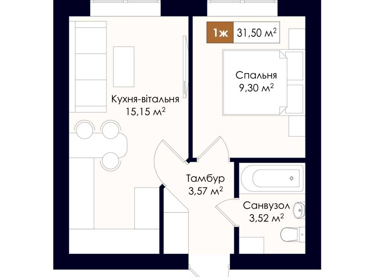 Квартира на вул. Соборна, 39 в Києві, ID 345813, фото №11