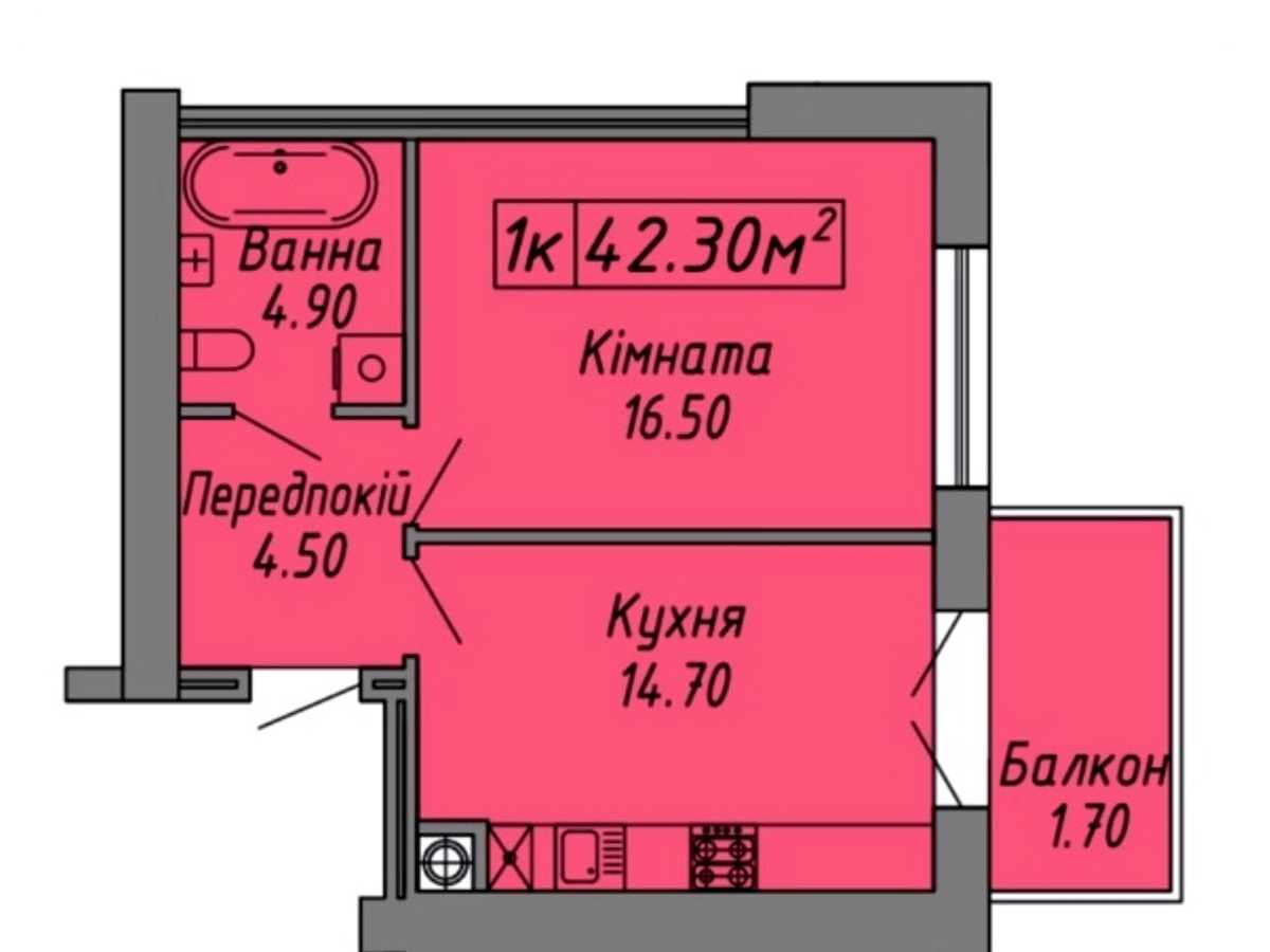 Квартира на вул. Степана Бандери, 60А в Івано-Франківську, ID 392713, фото №16