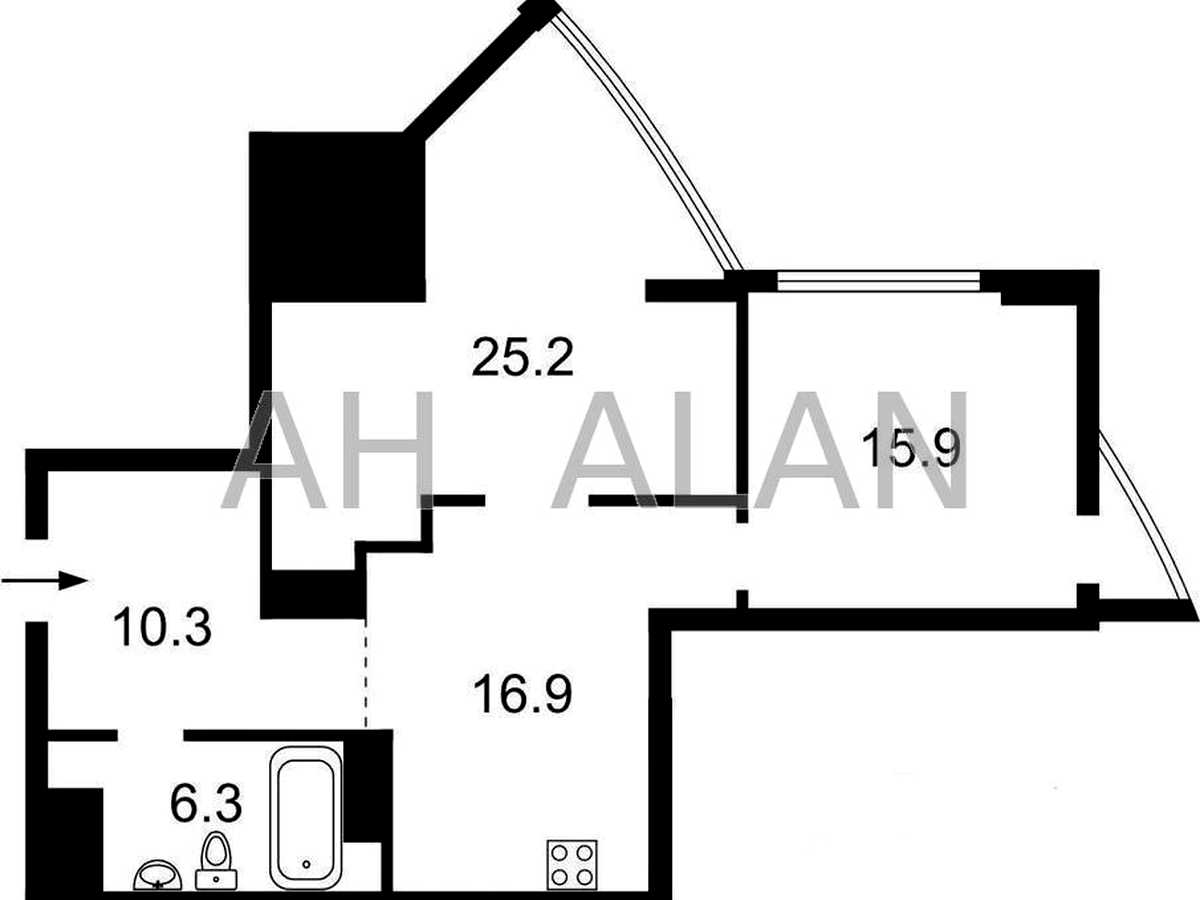 Квартира на вул. Глибочицька, 32В в Києві, ID 353598, фото №7