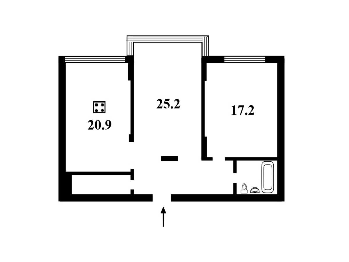 Квартира на Дніпровська набережна, 14Б в Києві, ID 390382, фото №10