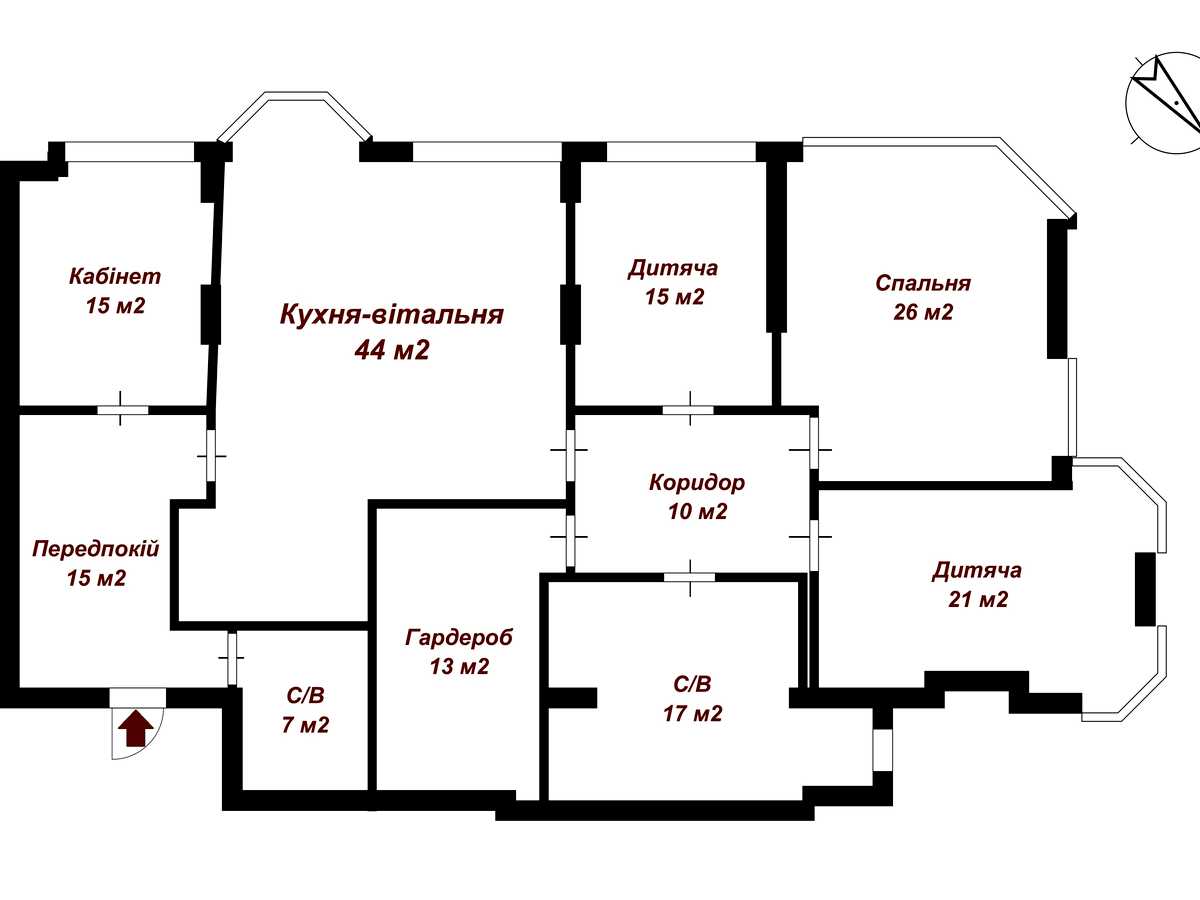 Квартира на вул. Авіаконструктора Антонова, 2Б в Києві, ID 390437, фото №23