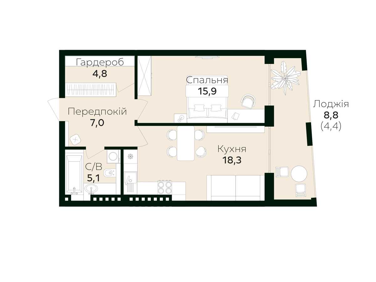 Квартира на вул. Вернигори, 19 в Львів, ID 357555, фото №2