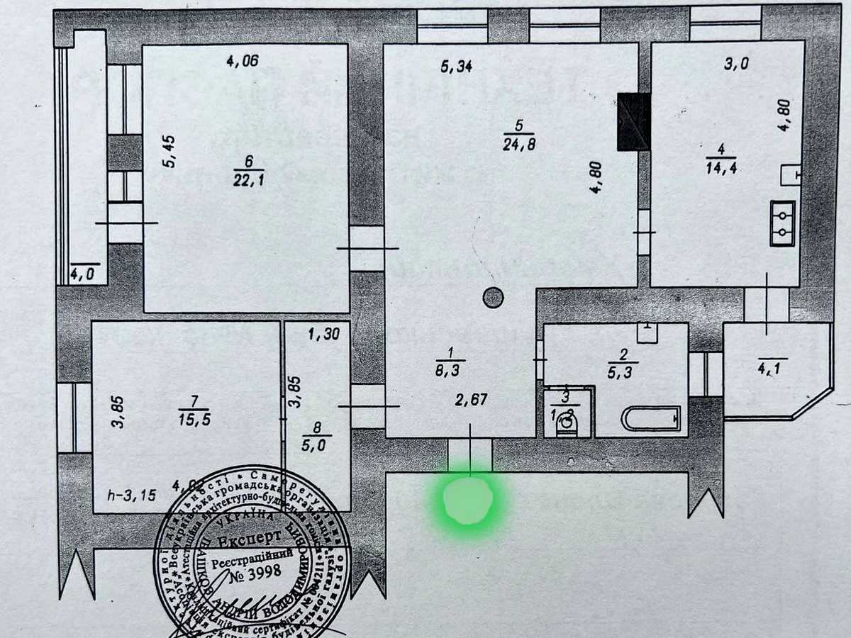 Квартира на вул. Володимирська, 87/1 в Хмельницькому, ID 390153, фото №8