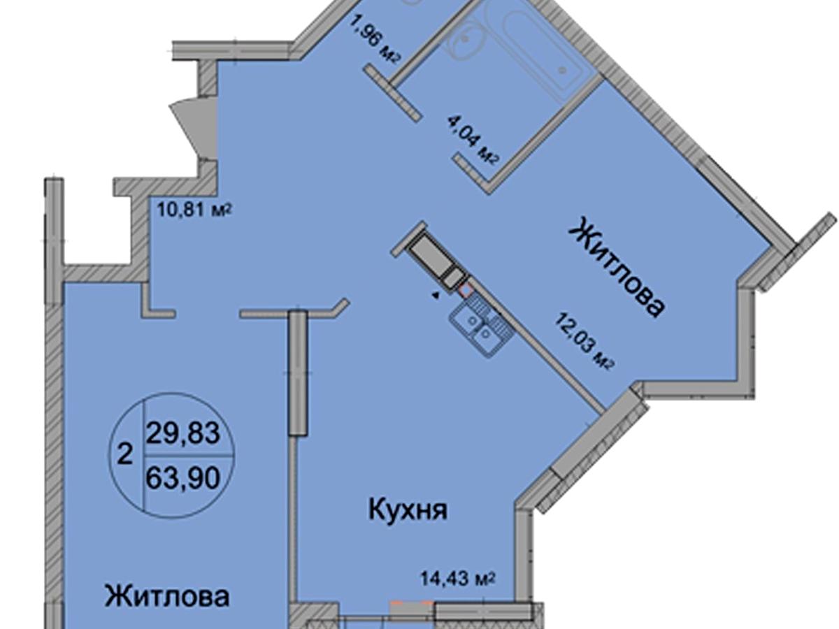 Квартира на вул. Львівська, 15 в Києві, ID 360709, фото №14