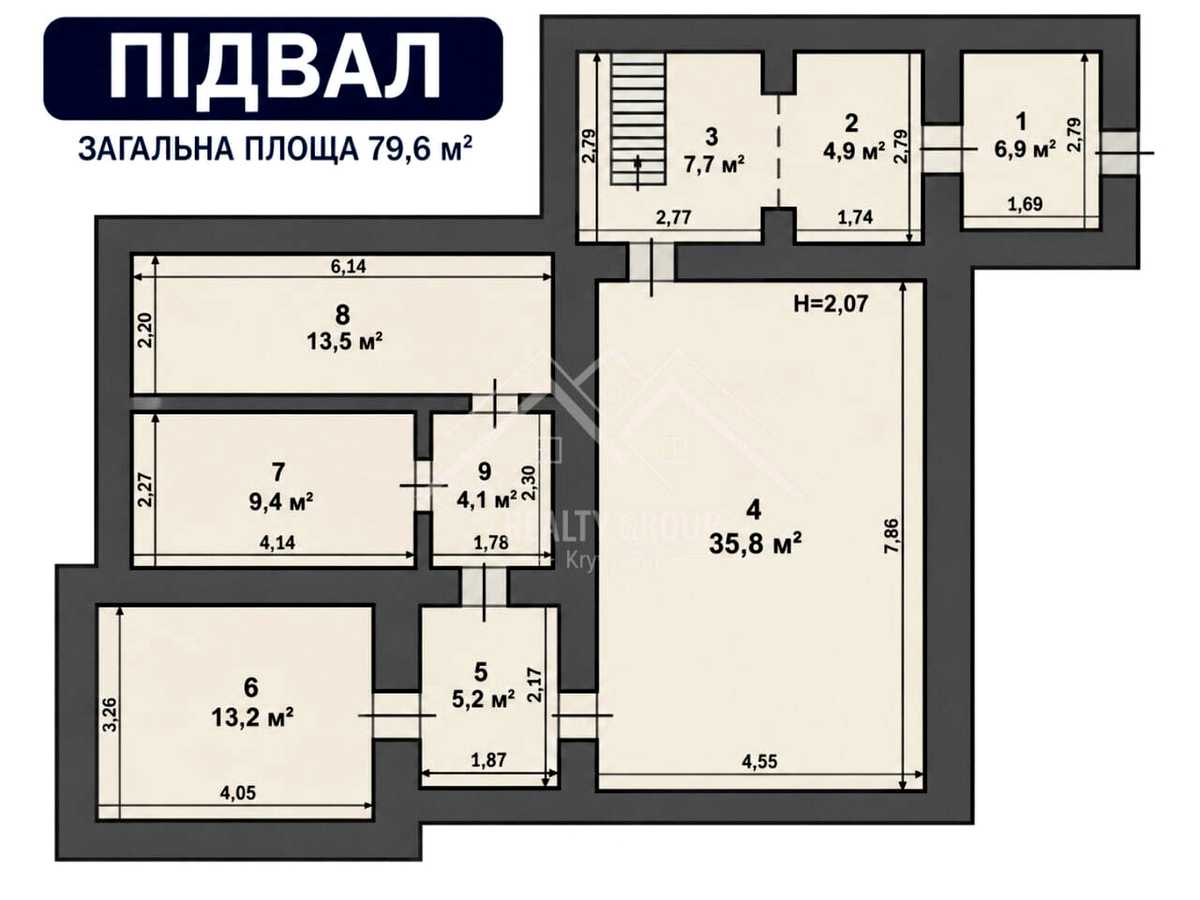 Квартира на просп. Івана Нечуя-Левицького, 19 в Кривому Розі, ID 389613, фото №26