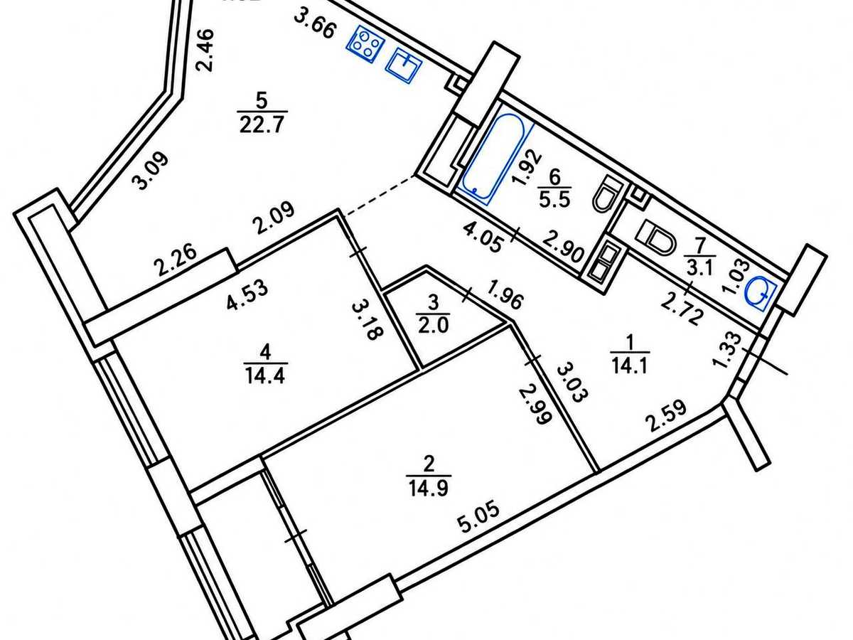Квартира на просп. Берестейський, 11 к3 в Києві, ID 392037, фото №2