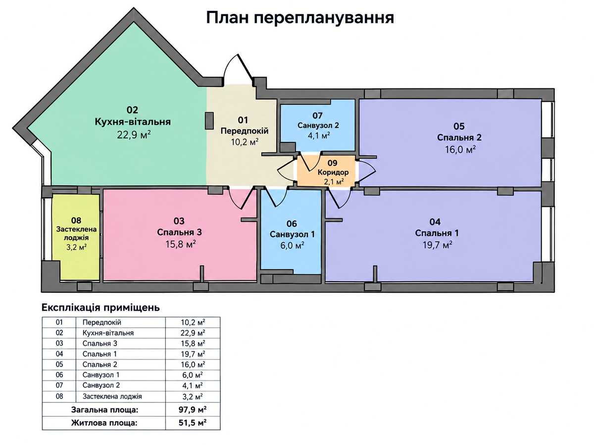 Квартира на бульв. Тадея Рильського, 3 в Києві, ID 370867, фото №33