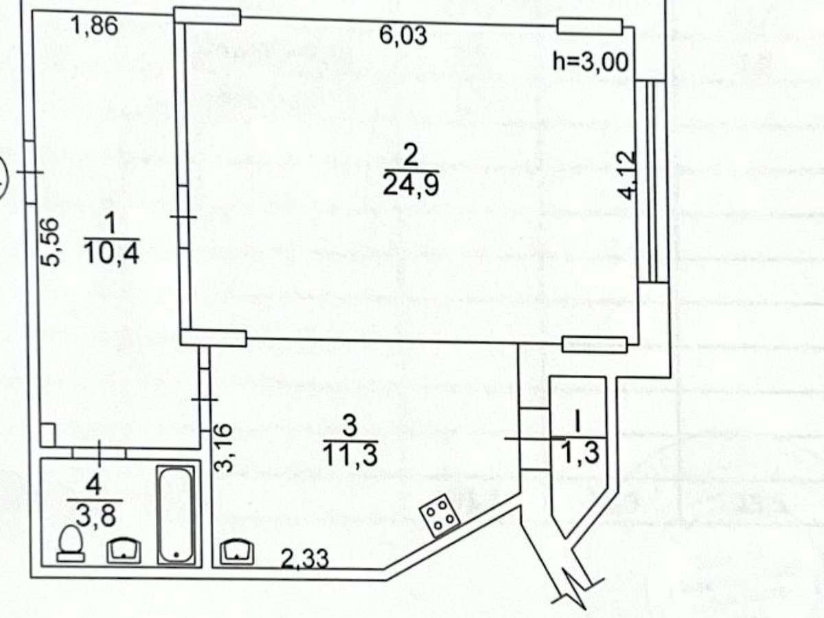 Квартира на вул. Раїси Окіпної, 4А в Києві, ID 373545, фото №9