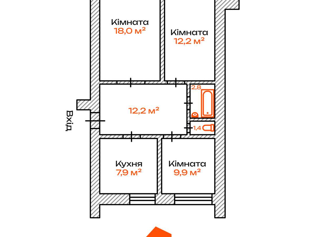 Квартира на вул. Левандовська, 14 в Києві, ID 391099, фото №19