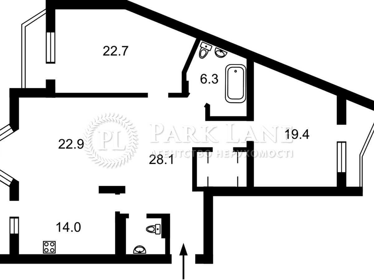 Квартира на вул. Митрополита Василя Липківського, 37Б в Києві, ID 391083, фото №32