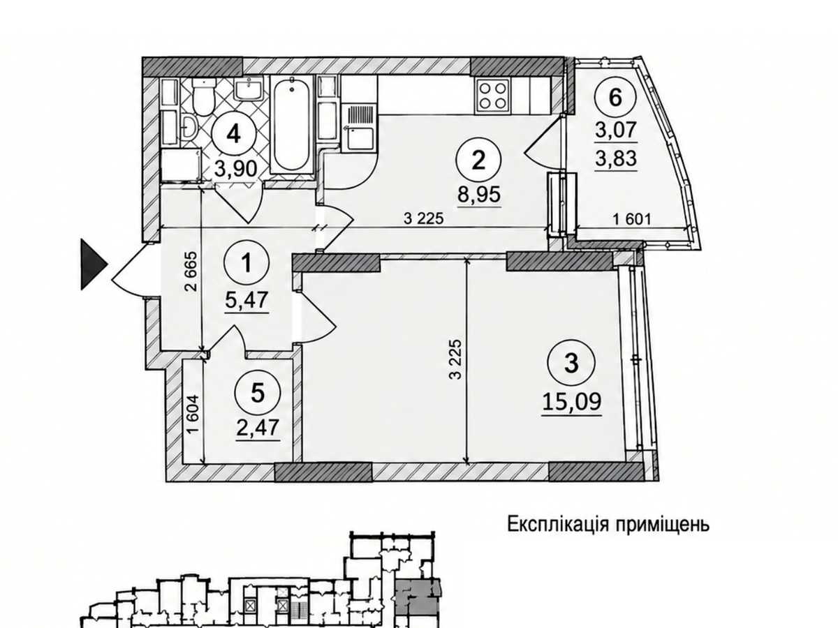 Купити квартиру за адресою просп. Георгія Нарбута, 1А на Findly.com.ua Квартира на просп. Георгія Нарбута, 1А, ID 390760, фото №1