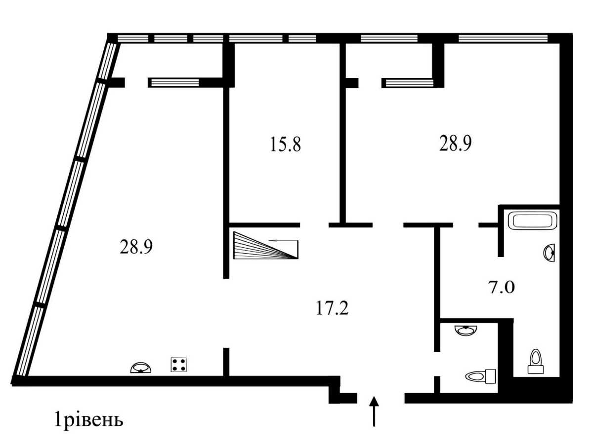 Квартира на вул. Академіка Заболотного, 1А в Києві, ID 390783, фото №12