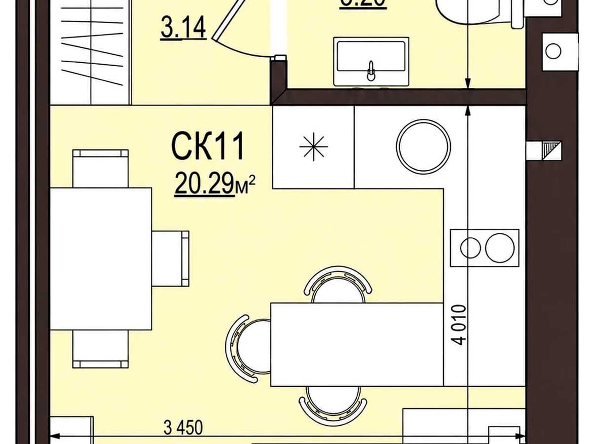 Квартира на вул. Мирна, 3Е в Києві, ID 384399, фото №11
