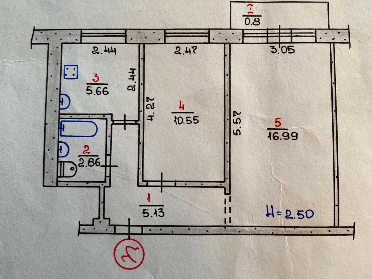 Квартира на вул. Олександра Васякіна, 9 в Кривому Розі, ID 389115, фото №17