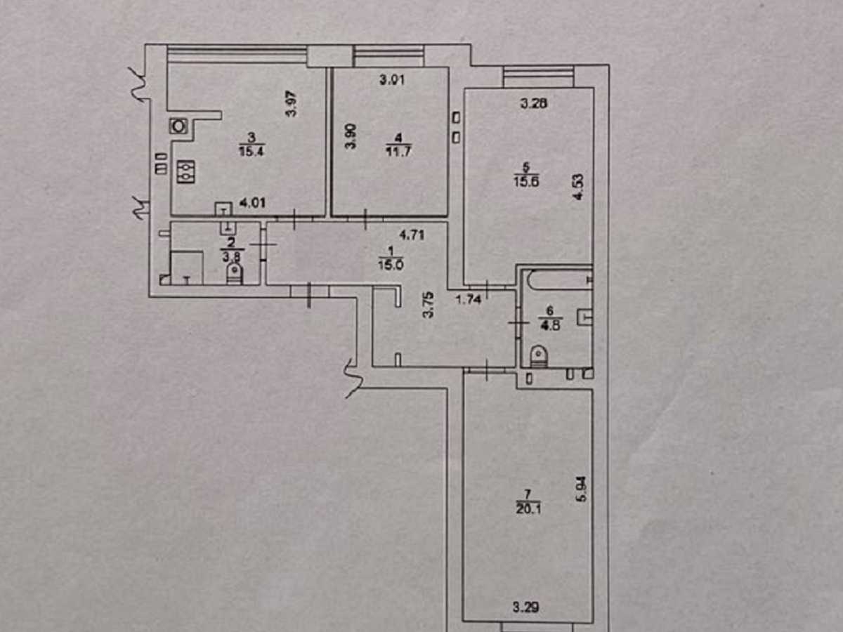 Квартира на вул. Щастя, 7 в Києві, ID 389032, фото №6