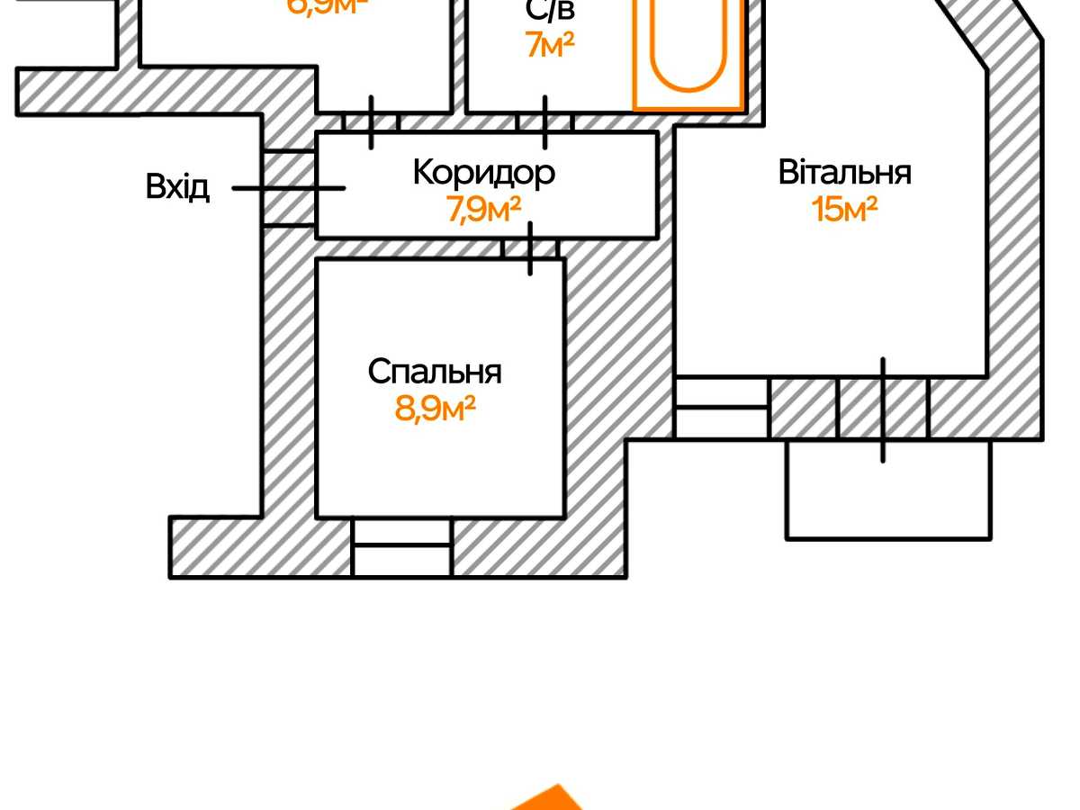 Квартира на вул. Антоновича, 38В в Києві, ID 388098, фото №16