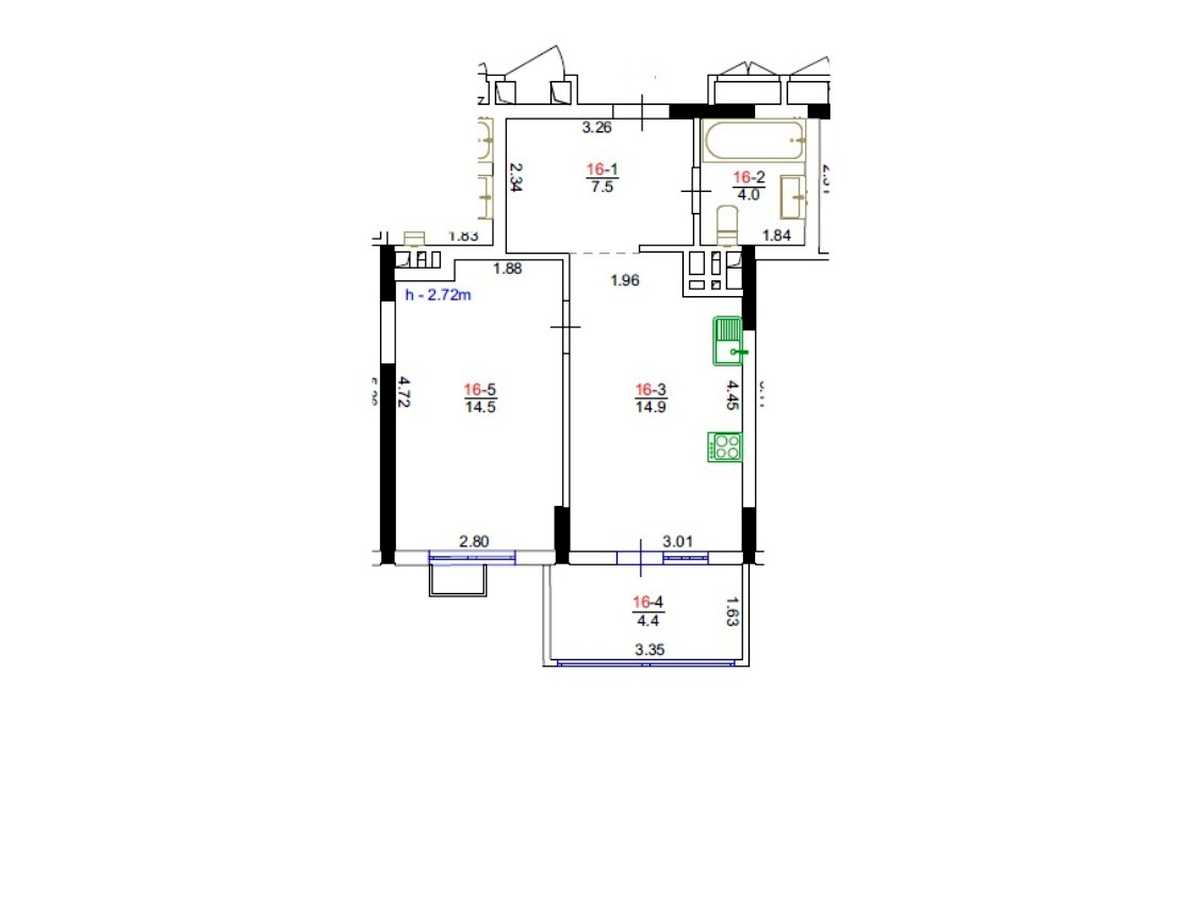 Квартира на вул. Олександра Олеся, 15 в Києві, ID 394773, фото №7