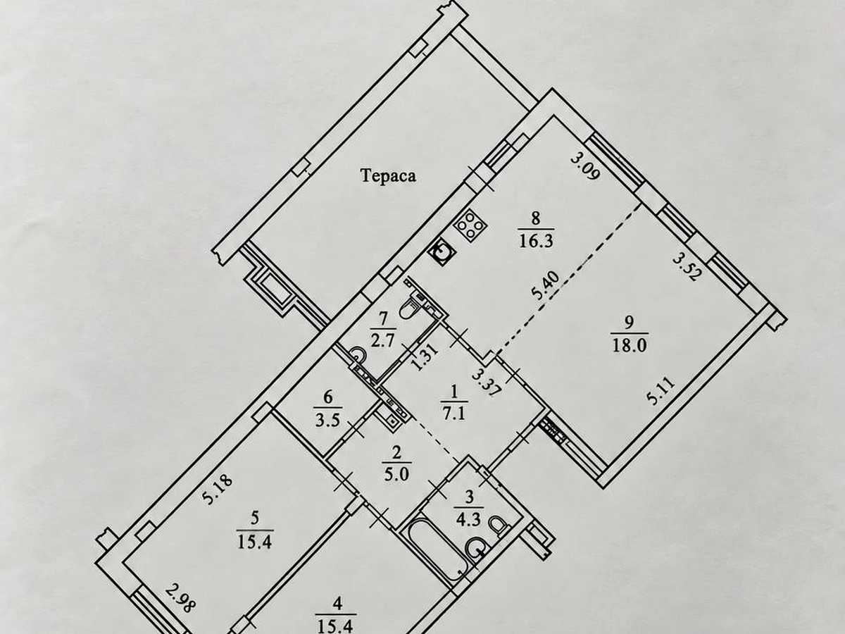 Квартира на вул. Теремківська, 4А в Києві, ID 395124, фото №24