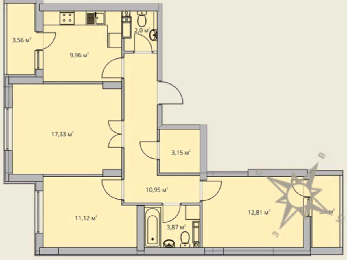 Квартира на вул. Віталія Нестеренка, 1б в Одесі, ID 399359, фото №16