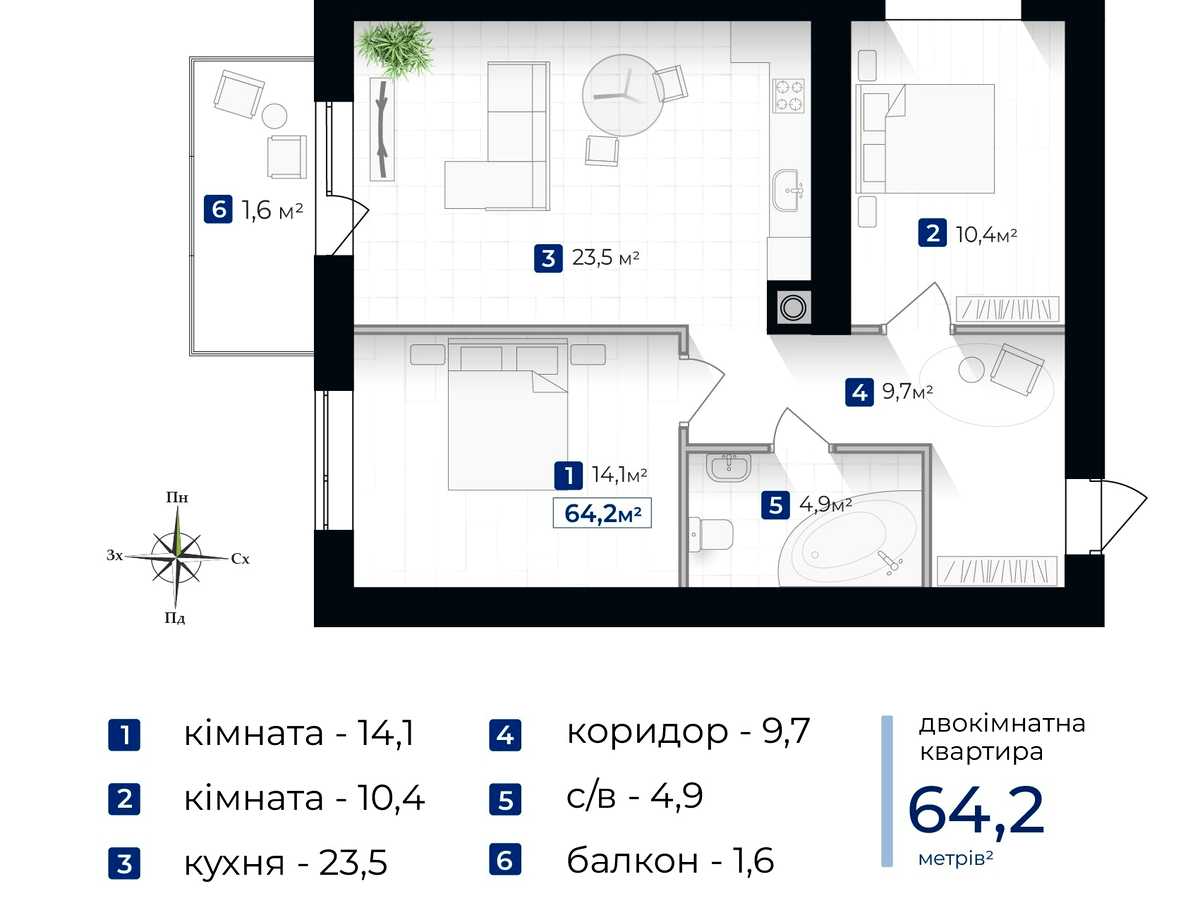 Квартира на вул. Євгена Коновальця в Івано-Франківську, ID 400293, фото №14