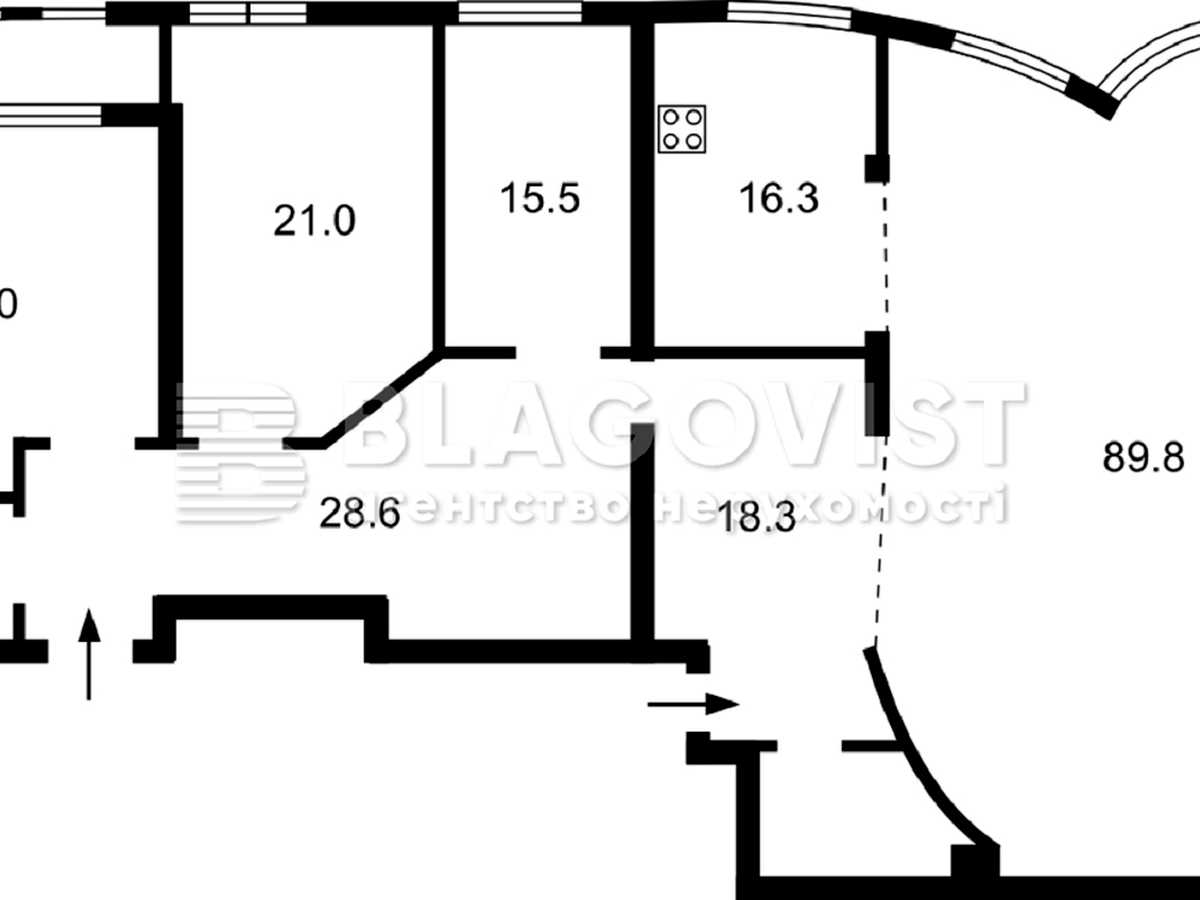 Квартира на вул. Предславинська, 31/11 в Києві, ID 402747, фото №54