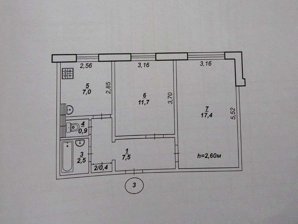 Квартира на шосе Дніпровське, 38 в Кривому Розі, ID 404750, фото №15