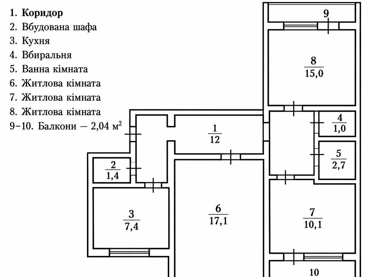 Квартира на вул. Лариси Руденко, 15/14 в Києві, ID 405738, фото №24