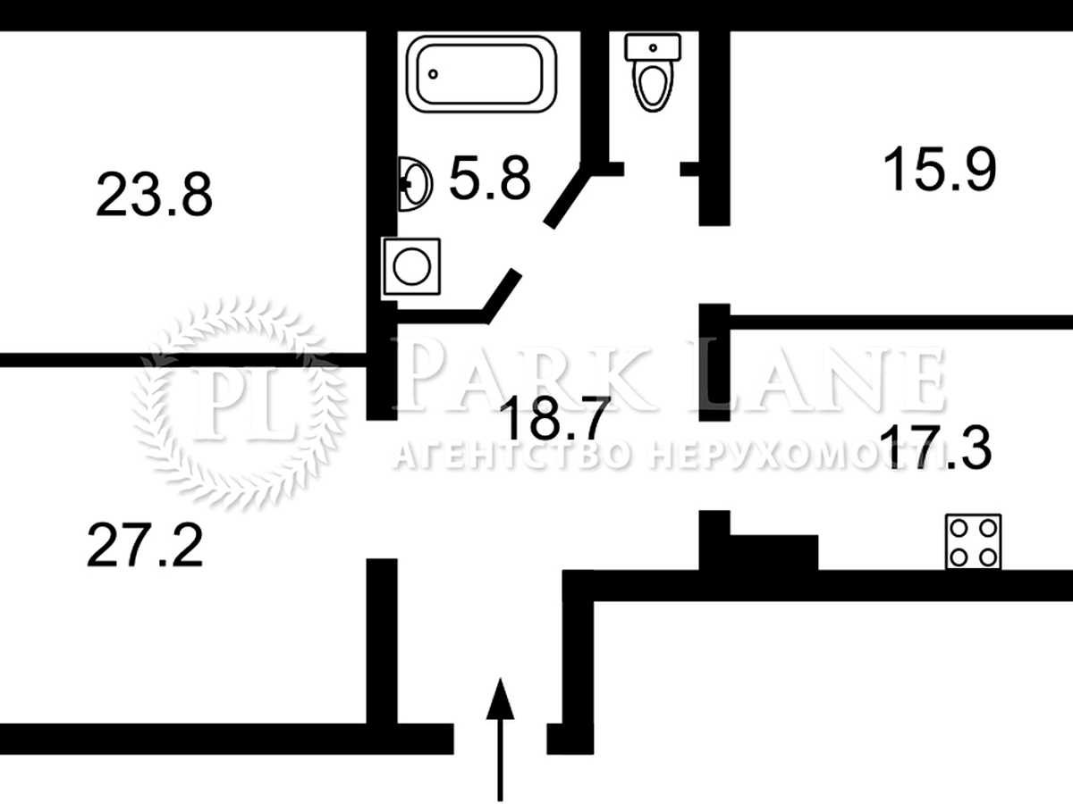 Квартира на вул. Олеся Гончара, 62 в Києві, ID 405899, фото №24