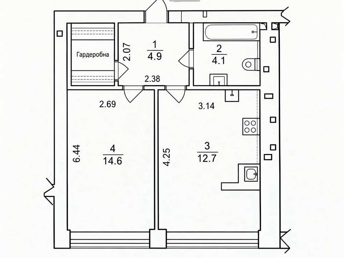 Квартира на вул. Щастя, 7 в Києві, ID 408002, фото №30