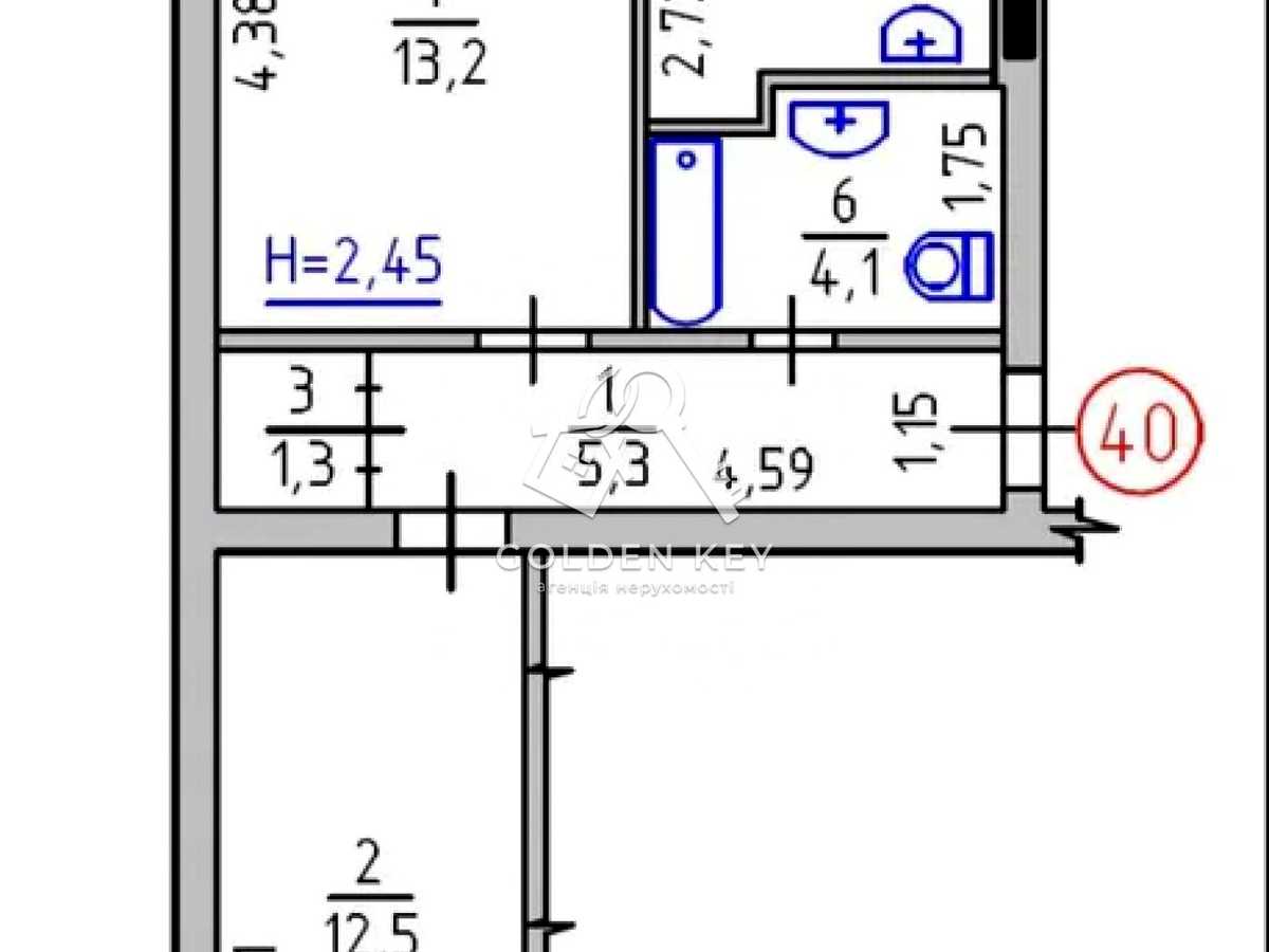 Квартира на вул. Тесленка, 12 в Кривому Розі, ID 411127, фото №24
