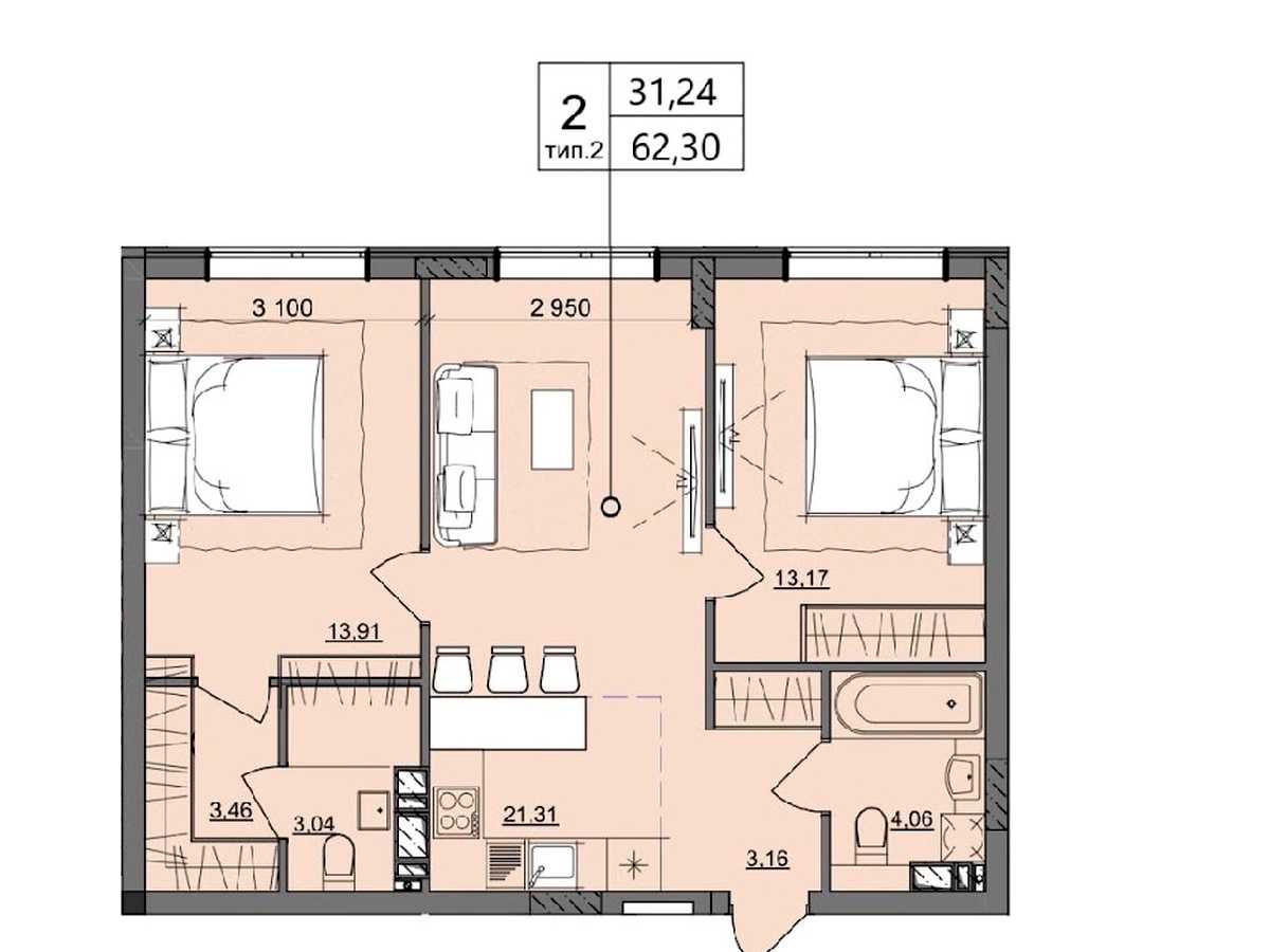 Квартира на вул. Академіка Сахарова, 50 в Одесі, ID 411215, фото №5