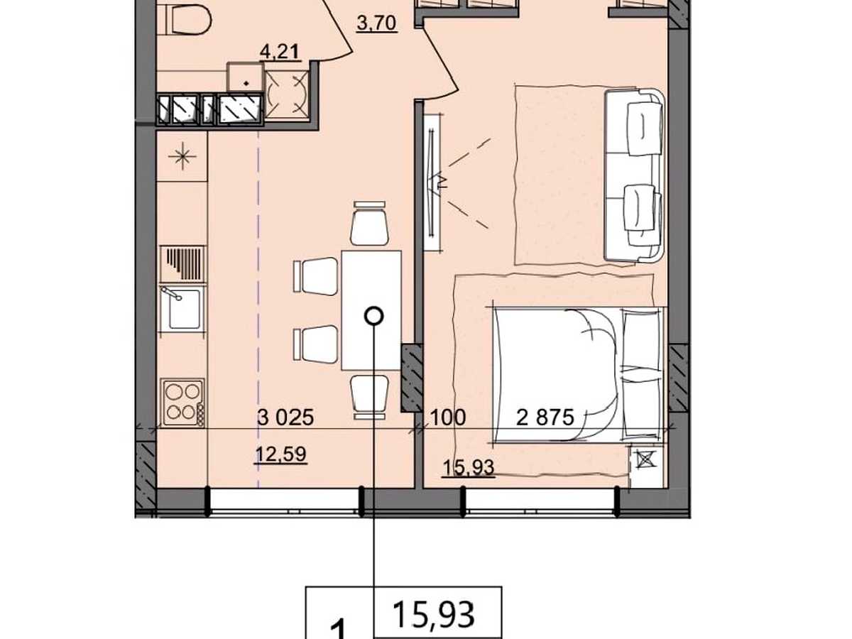 Квартира на вул. Академіка Сахарова, 50 в Одесі, ID 411215, фото №6