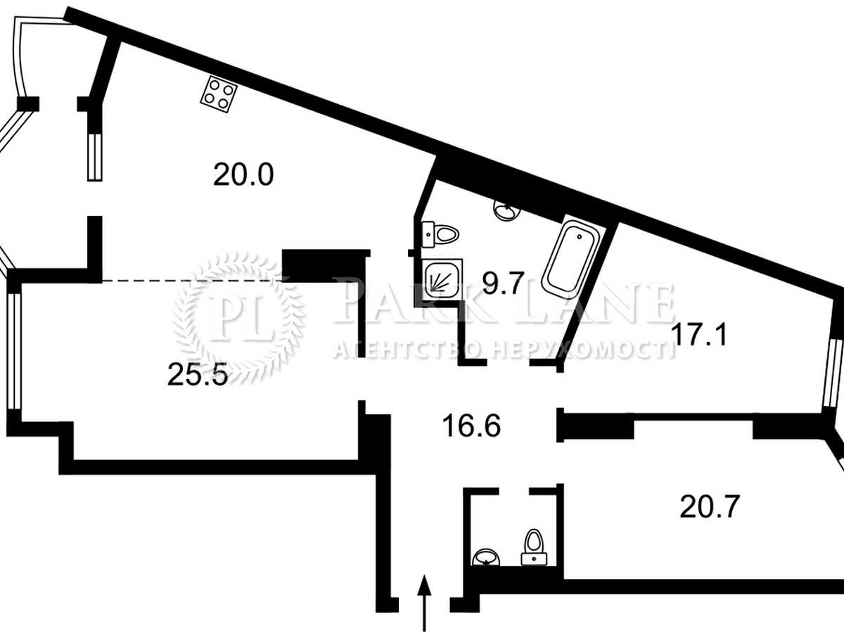 Квартира на вул. Богдана Хмельницького, 58А в Києві, ID 411455, фото №21