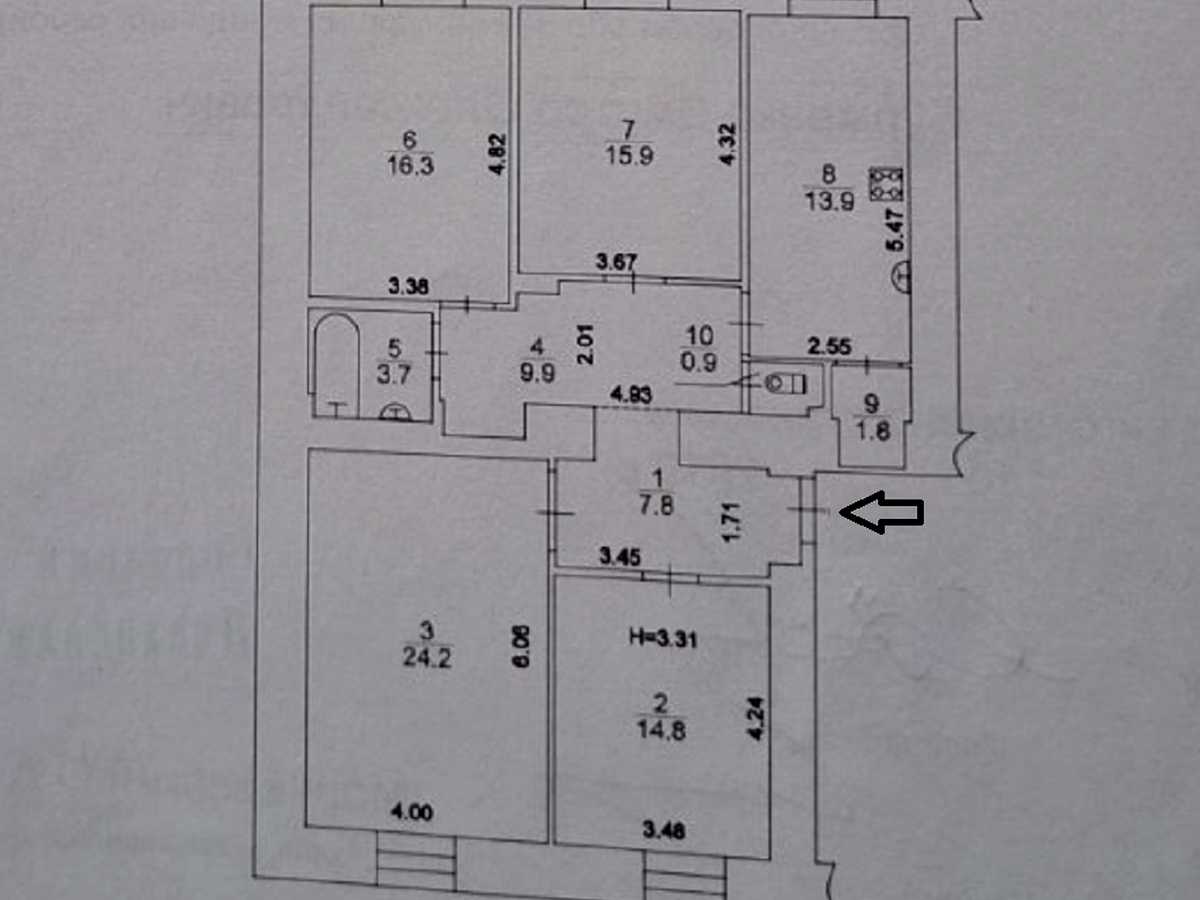 Квартира на вул. Хрещатик, 8Б в Києві, ID 413694, фото №12