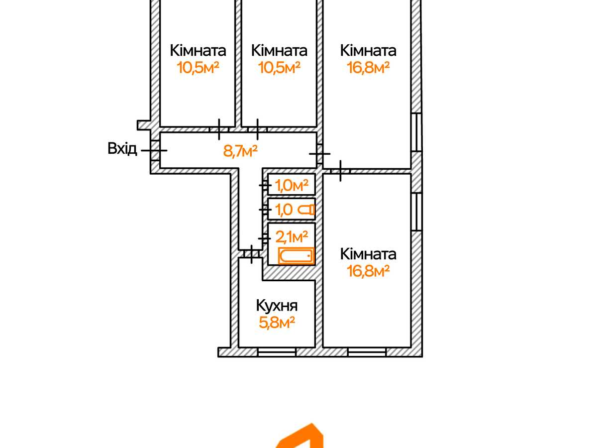 Квартира на просп. Георгія Гонгадзе, 14 в Києві, ID 413738, фото №22